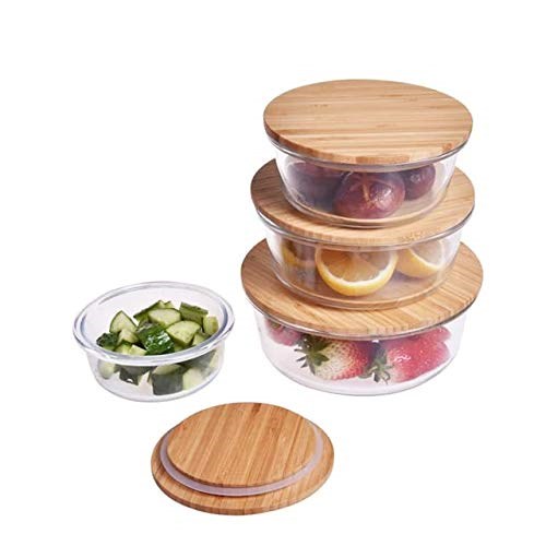 Round Bamboo-Lid Food Containers - Small | Full House Lebanon
