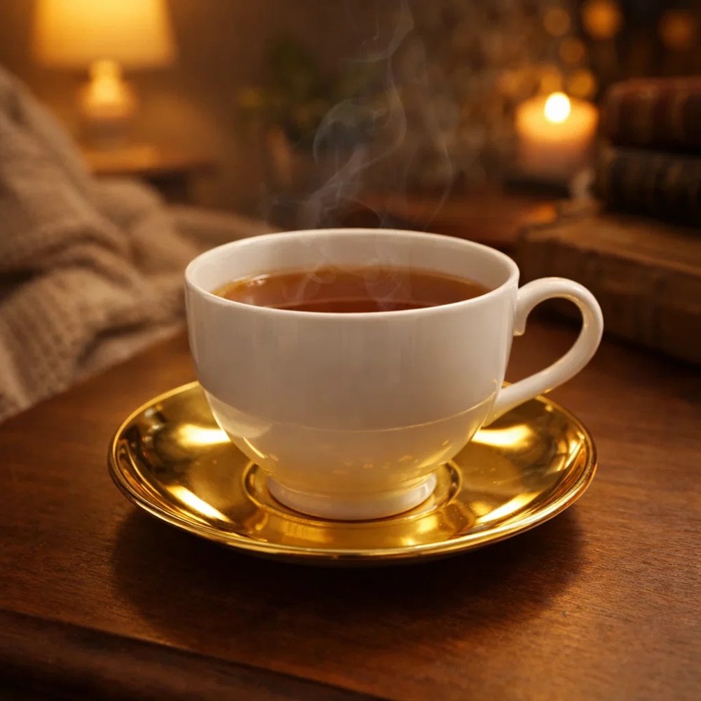 Round Gold Metal Coaster Set (6 Pcs) | Full House Lebanon