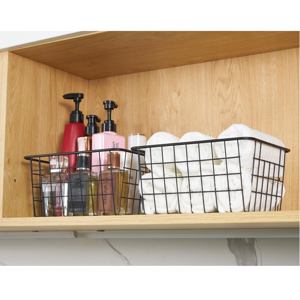 Black Metal Wire Storage Basket - Small | Full House Lebanon