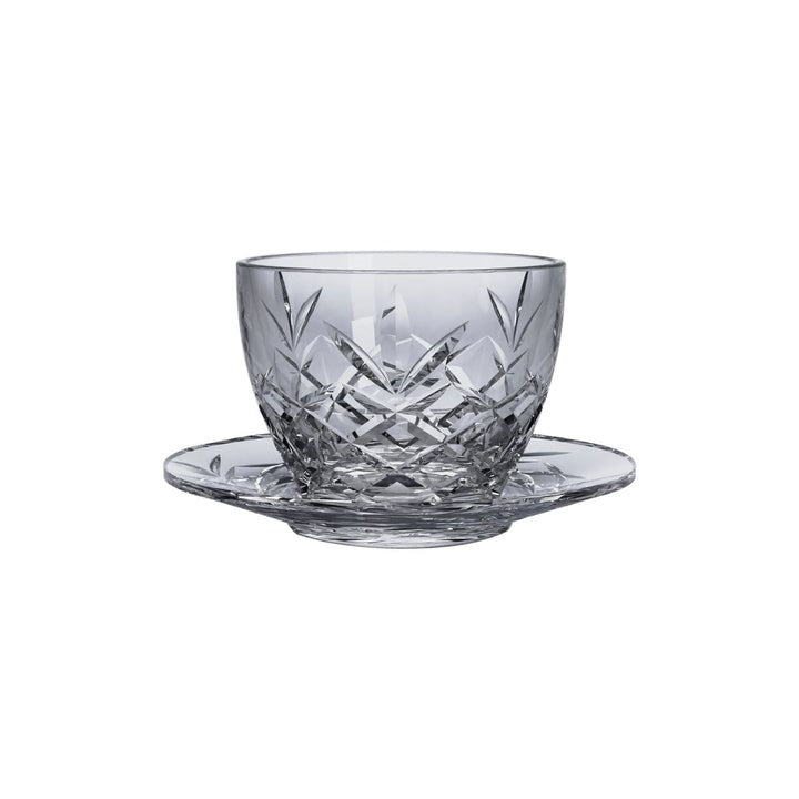 Glass Bowls Set with Saucers (12 Pcs) - Stripes | Full House Lebanon