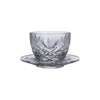 Glass Bowls Set with Saucers (12 Pcs) - Stripes | Full House Lebanon