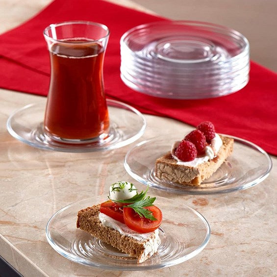 Pasabahce Oval Saucer Set (Half a Dozen) - Get 1 set | Full House Lebanon