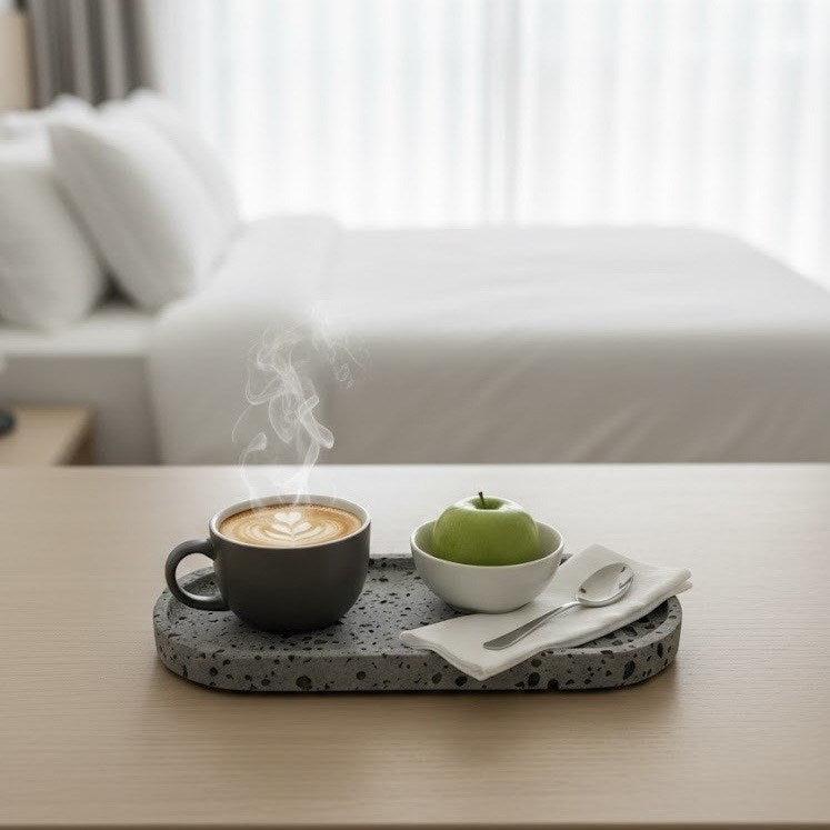 Oval Grey Stone Tray