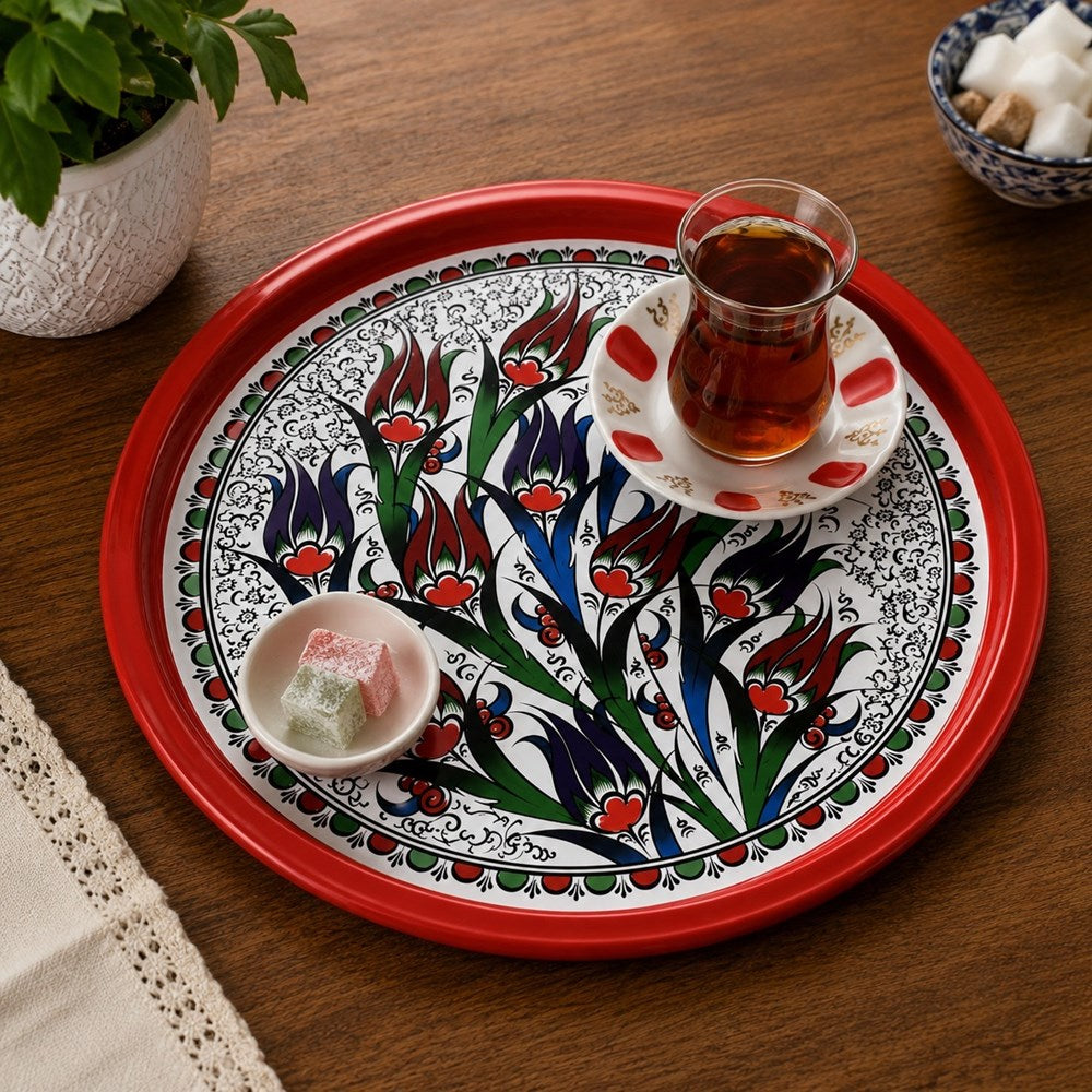 Round Metal Printed Tray | Full House Lebanon