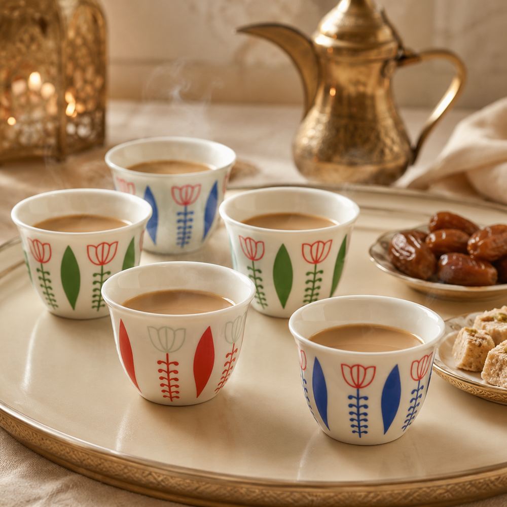 Shaffeh Coffee Cup Set –  Set Of 12 | Full House Lebanon