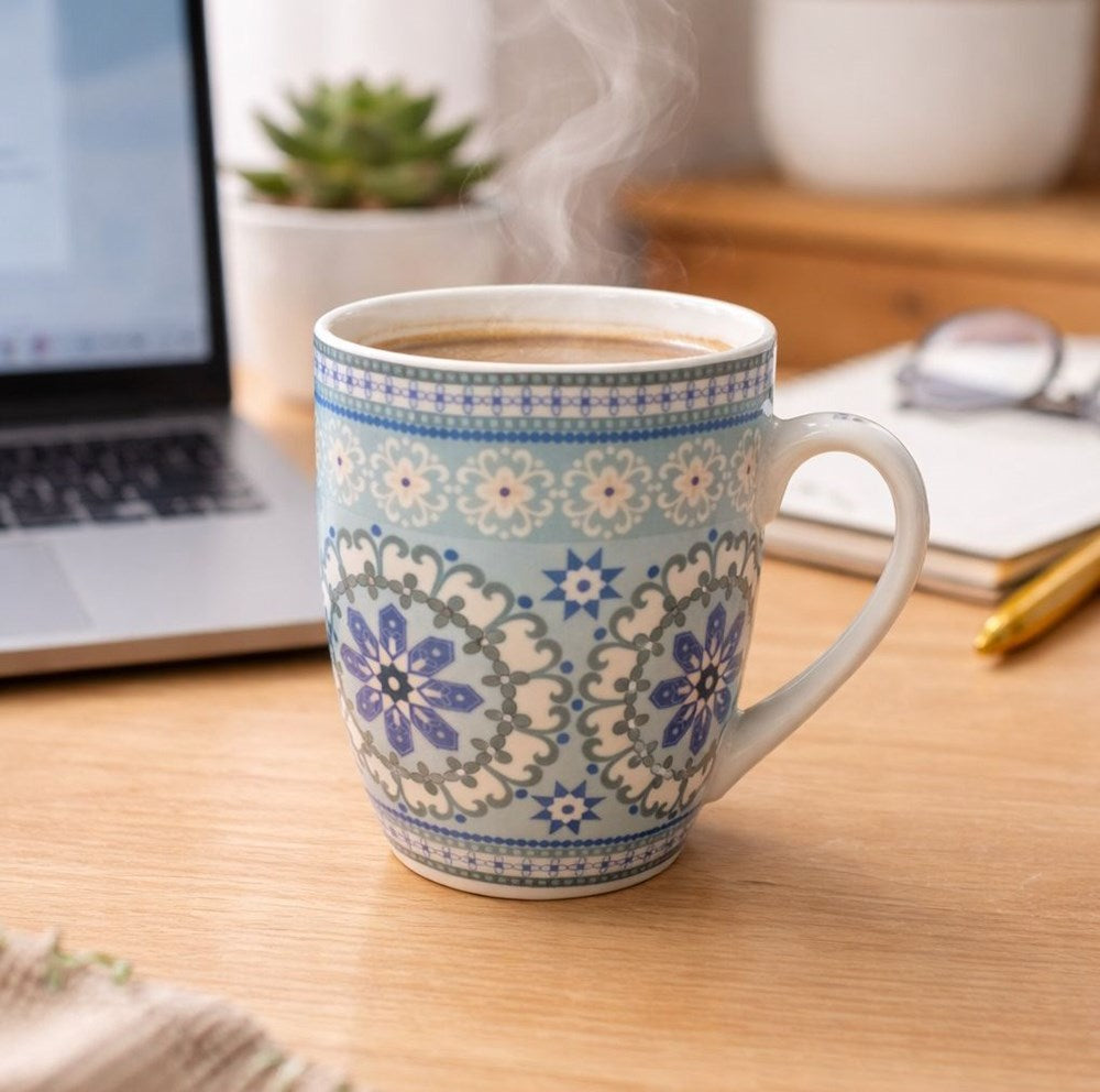 Mediterranean Mosaic Porcelain Mug