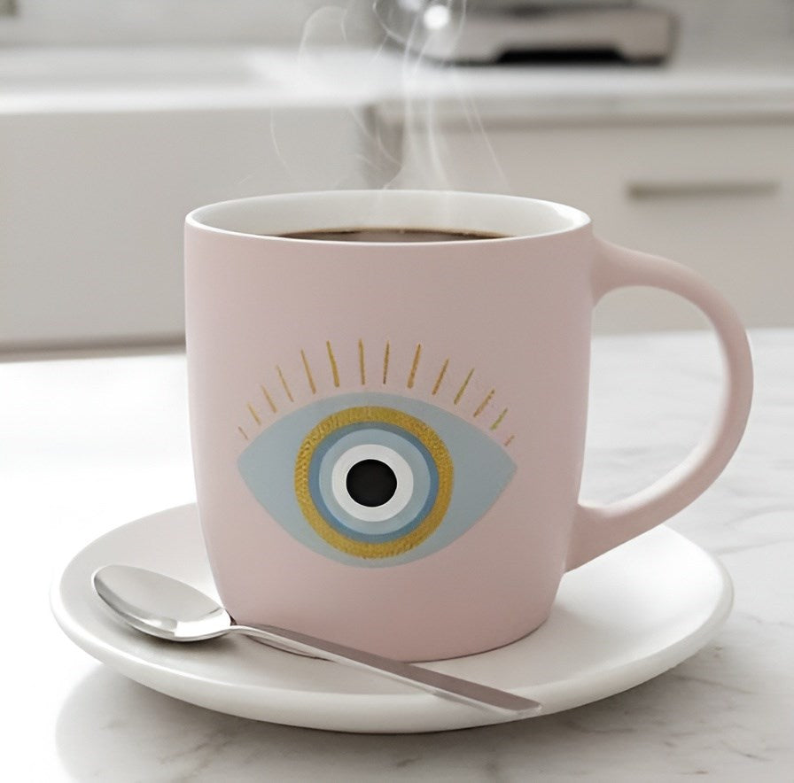 Evil Eye Porcelain Coffee Mug