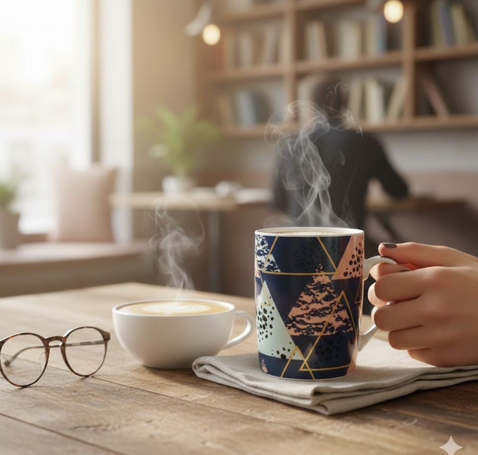 Modern Geometric Porcelain Mug