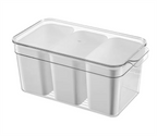 3-Compartments Acrylic Fridge Container | Full House Lebanon