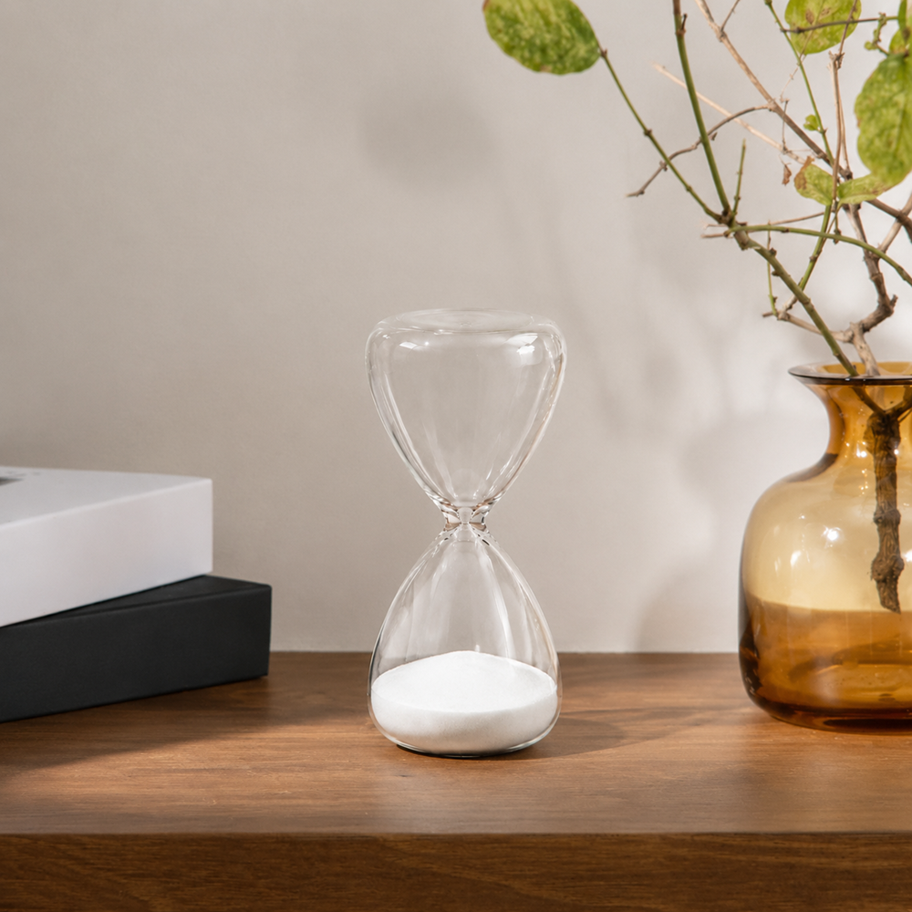 Decorative Glass Hourglass Sand Timer - Small | Full House Lebanon