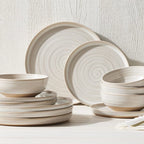 Dosthoff Sandy Spiral Dinnerware Collection – Sold Per Piece - Flat plate | Full House Lebanon