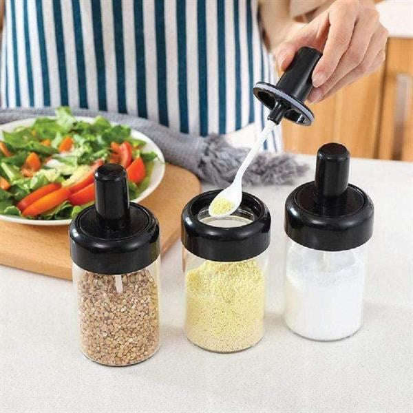 Glass Spice Rotating Bottles | Full House Lebanon
