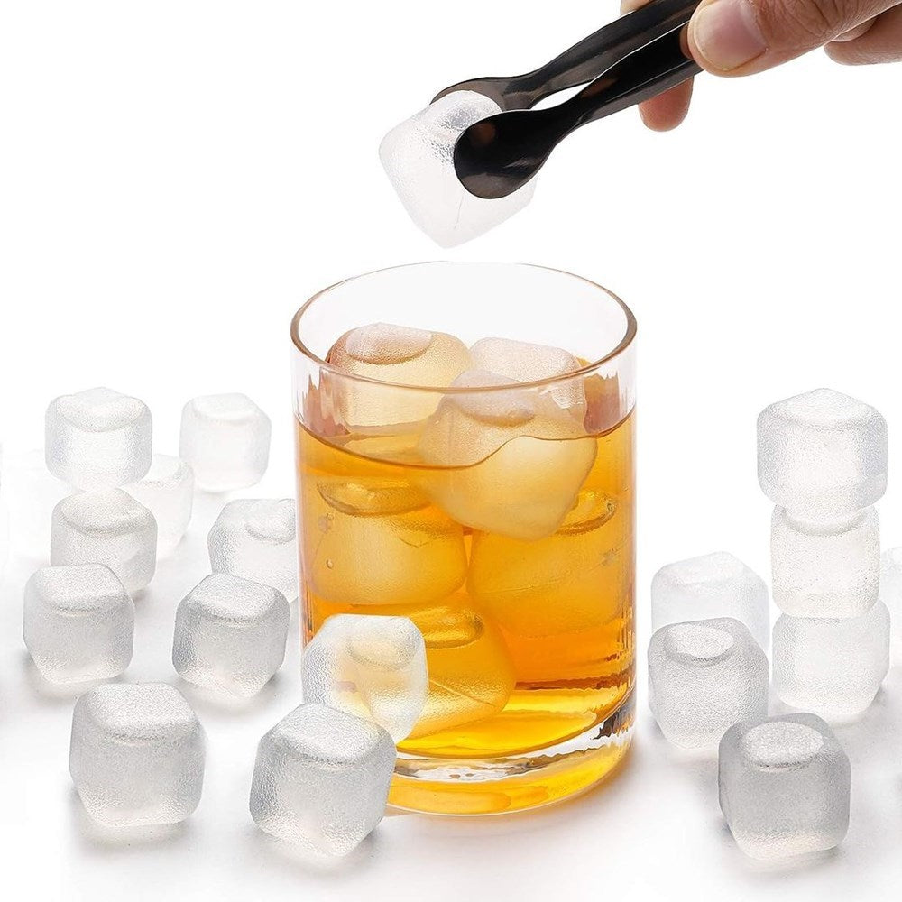Reusable Plastic Ice Cube  (20 Pcs)