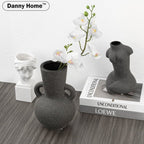 Round Handled Ceramic Vase | Full House Lebanon