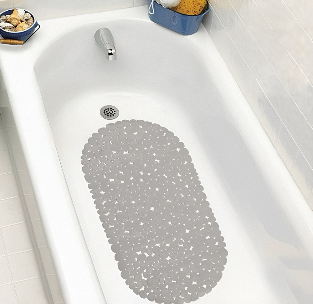 PVC Non-slip Bath Mat - Grey | Full House Lebanon