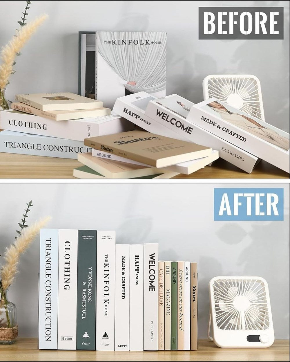 Clear Acrylic Bookends Supports (2 Pcs) | Full House Lebanon