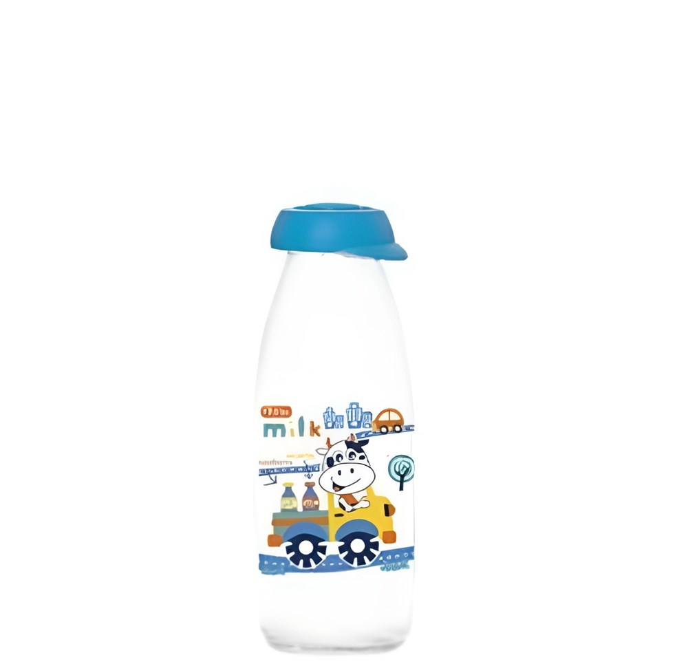Milk Glass Bottle - Green | Full House Lebanon