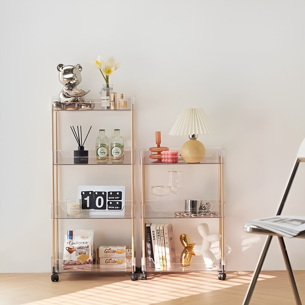 Acrylic Rolling Cart - 4-Tier | Full House Lebanon