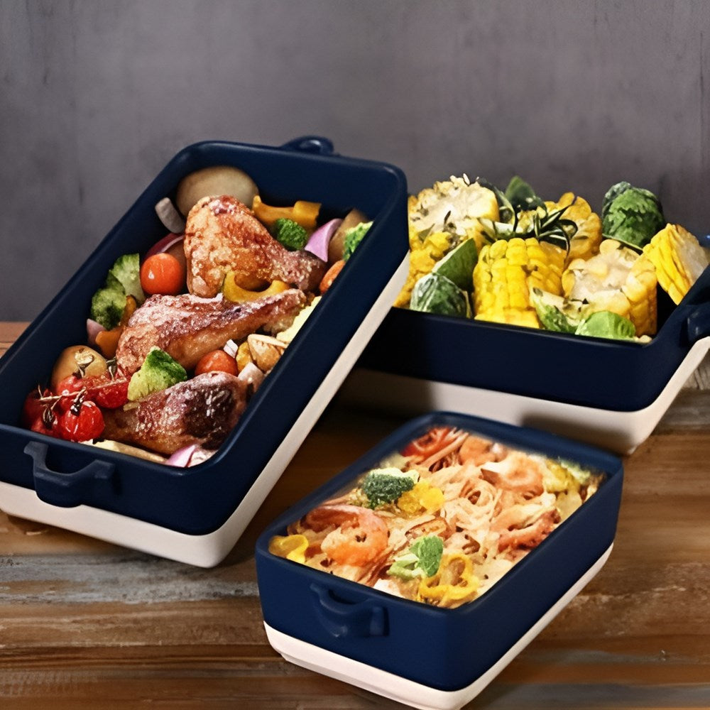 Oven Fresh Casserole Set (3 Pcs) - Black | Full House Lebanon