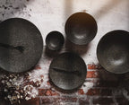 Black Porcelain Dinnerware - Snack /Soup Bowl | Full House Lebanon