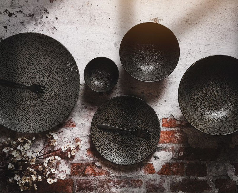 Black Porcelain Dinnerware - Snack /Soup Bowl | Full House Lebanon