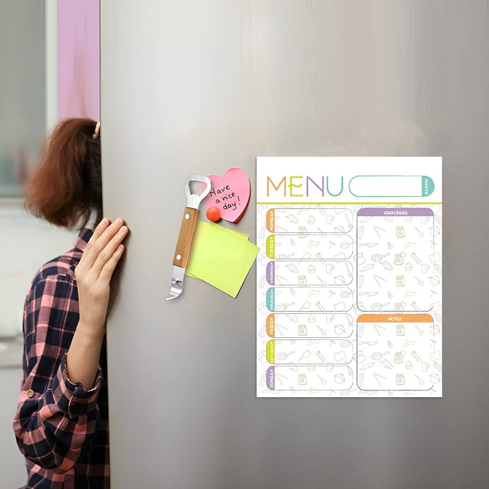 Magnetic Weekly Meal & Groceries Menu - Large | Full House Lebanon