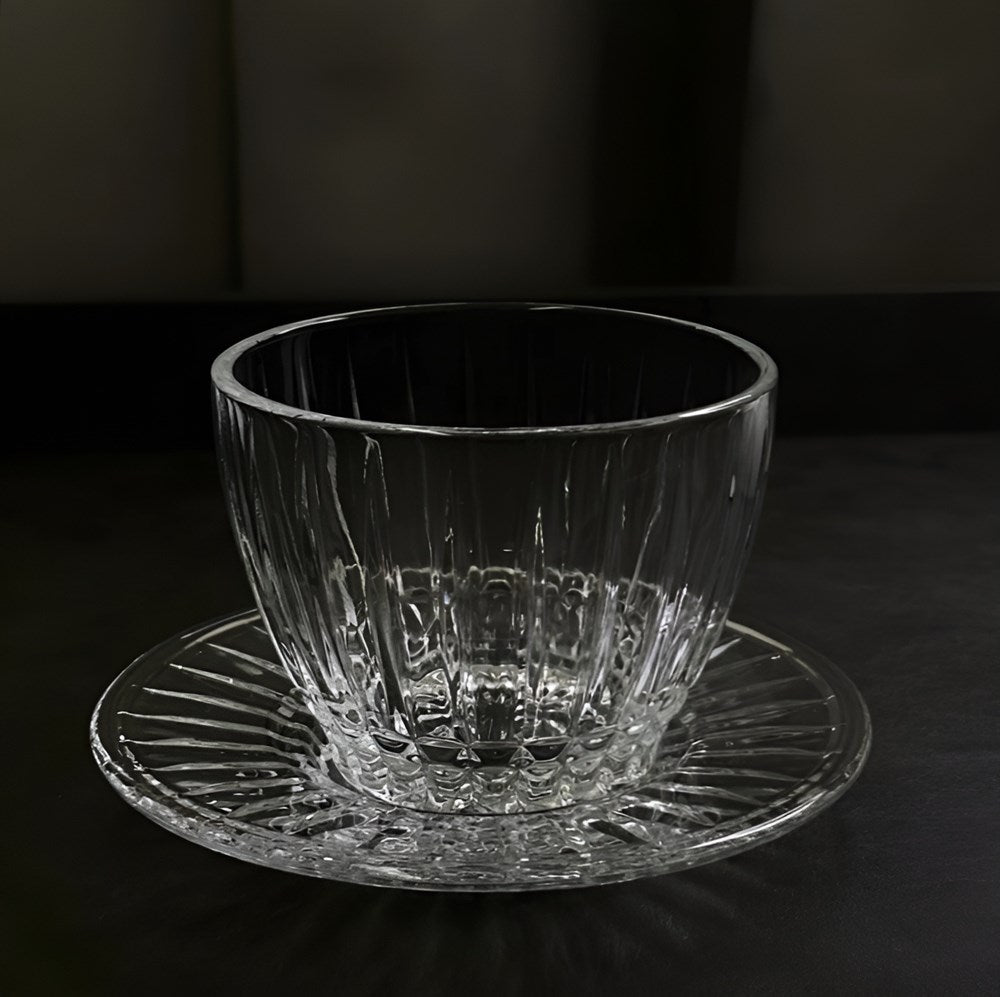 Glass Bowls Set with Saucers (12 Pcs) - Square | Full House Lebanon