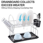 Chrome Platted 2 Tier Dish Rack | Full House Lebanon