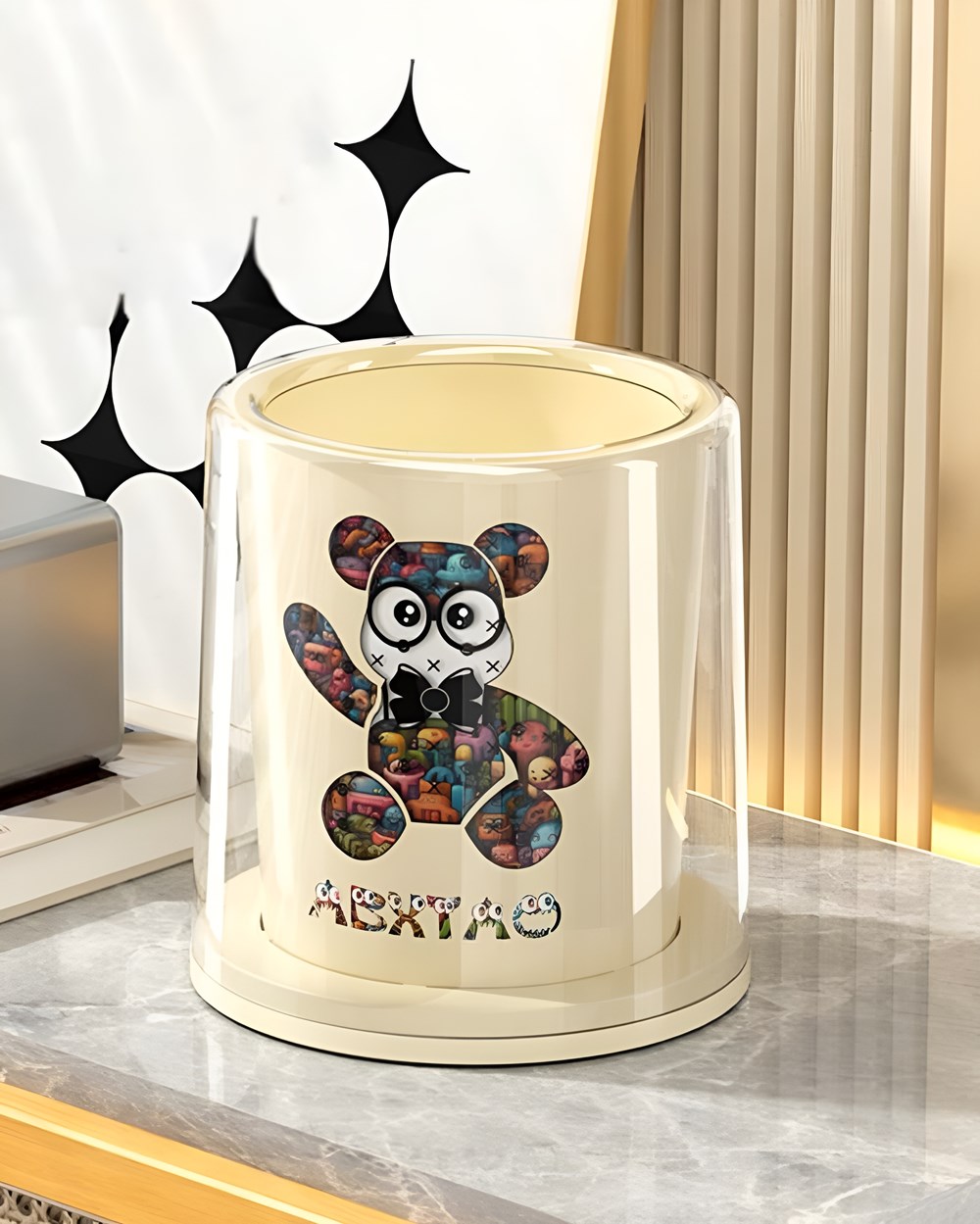3D Texture Acrylic Waste Bin | Full House Lebanon