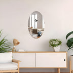 Self Adhesive Non Glass Oval Mirror - Small | Full House Lebanon