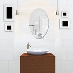 Self Adhesive Non Glass Oval Mirror | Full House Lebanon