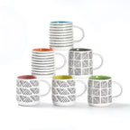 Two - Toned Tribal Porcelain Mug - Get 6 pieces | Full House Lebanon