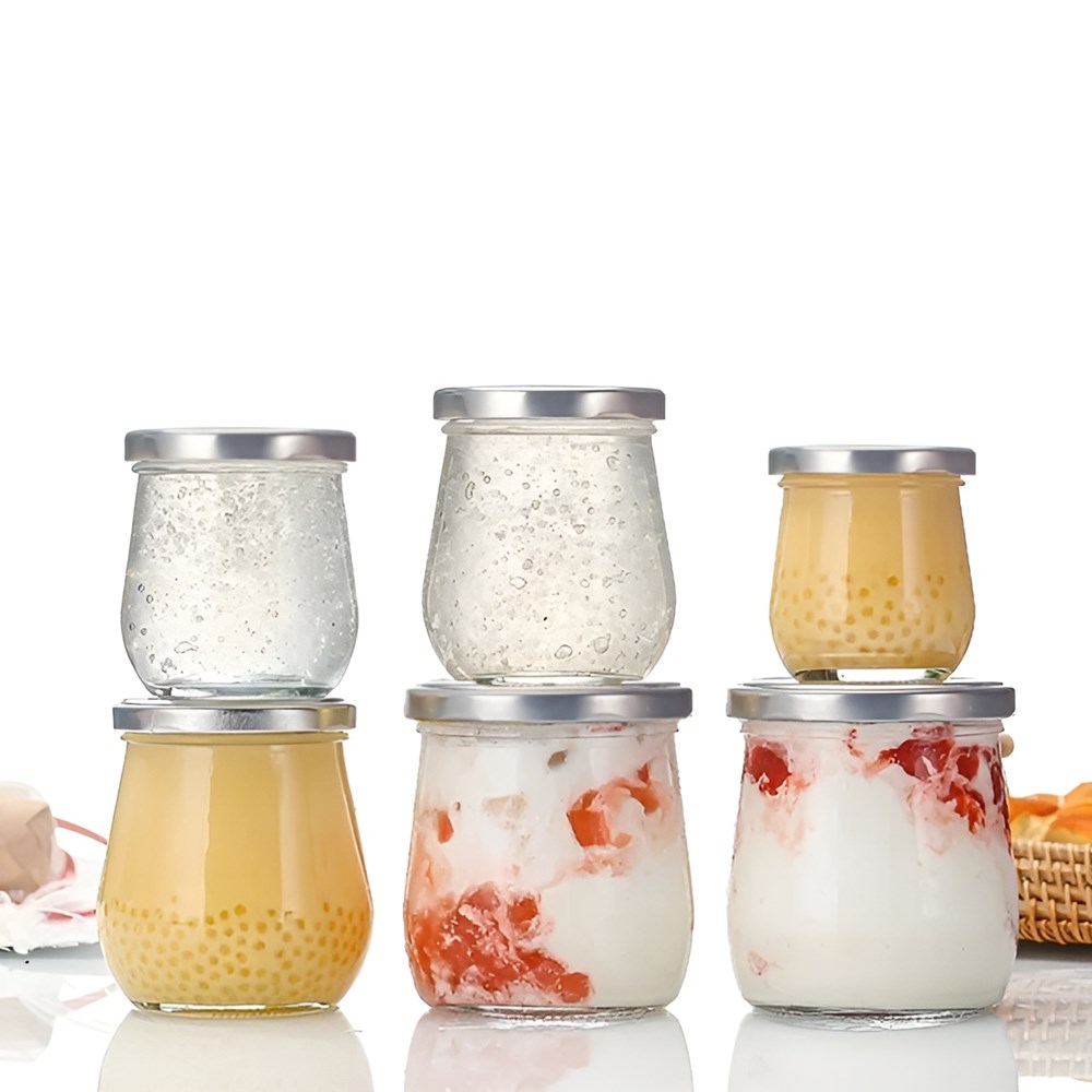 Glass Jar with a Silver Metal Lid - 250 ml | Full House Lebanon