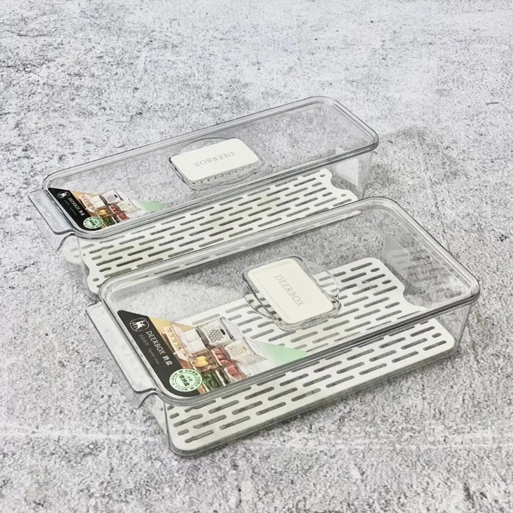 Acrylic Stackable Fridge Organizer with Strainer - Small | Full House Lebanon