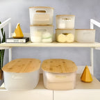 Transparent Oval Box with Bamboo Lid - Large | Full House Lebanon
