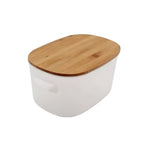Transparent Oval Box with Bamboo Lid | Full House Lebanon