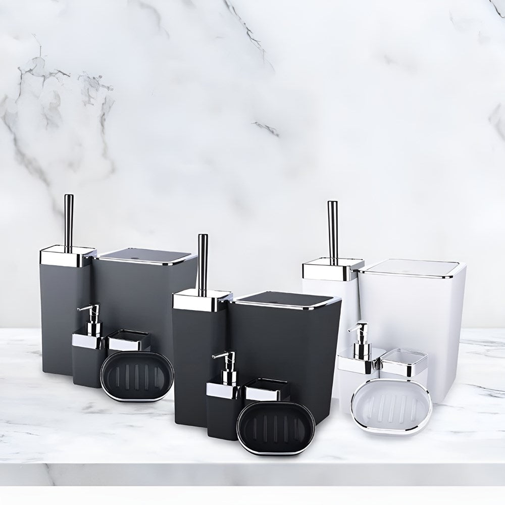 Titiz Priwex Bathroom Set (5 Pcs) - Black | Full House Lebanon