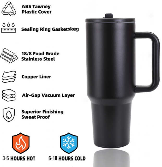 Stainless Steel Vacuum Flask - Black | Full House Lebanon