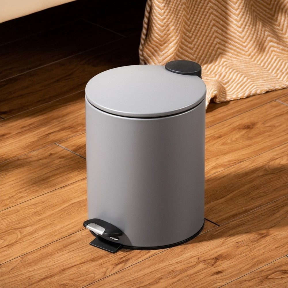 Thin Lid Pedal Dust Bin - 3 L, White | Full House Lebanon
