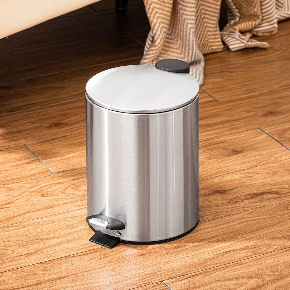 Thin Lid Pedal Dust Bin - 3 L, Grey | Full House Lebanon