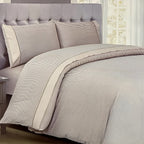 Cannon Dots & Stripe Duvet Cover Set (4 Pcs) - Single, Light Pink | Full House Lebanon