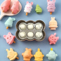 Silicone 6 Piglet Ice Pop Mold | Full House Lebanon