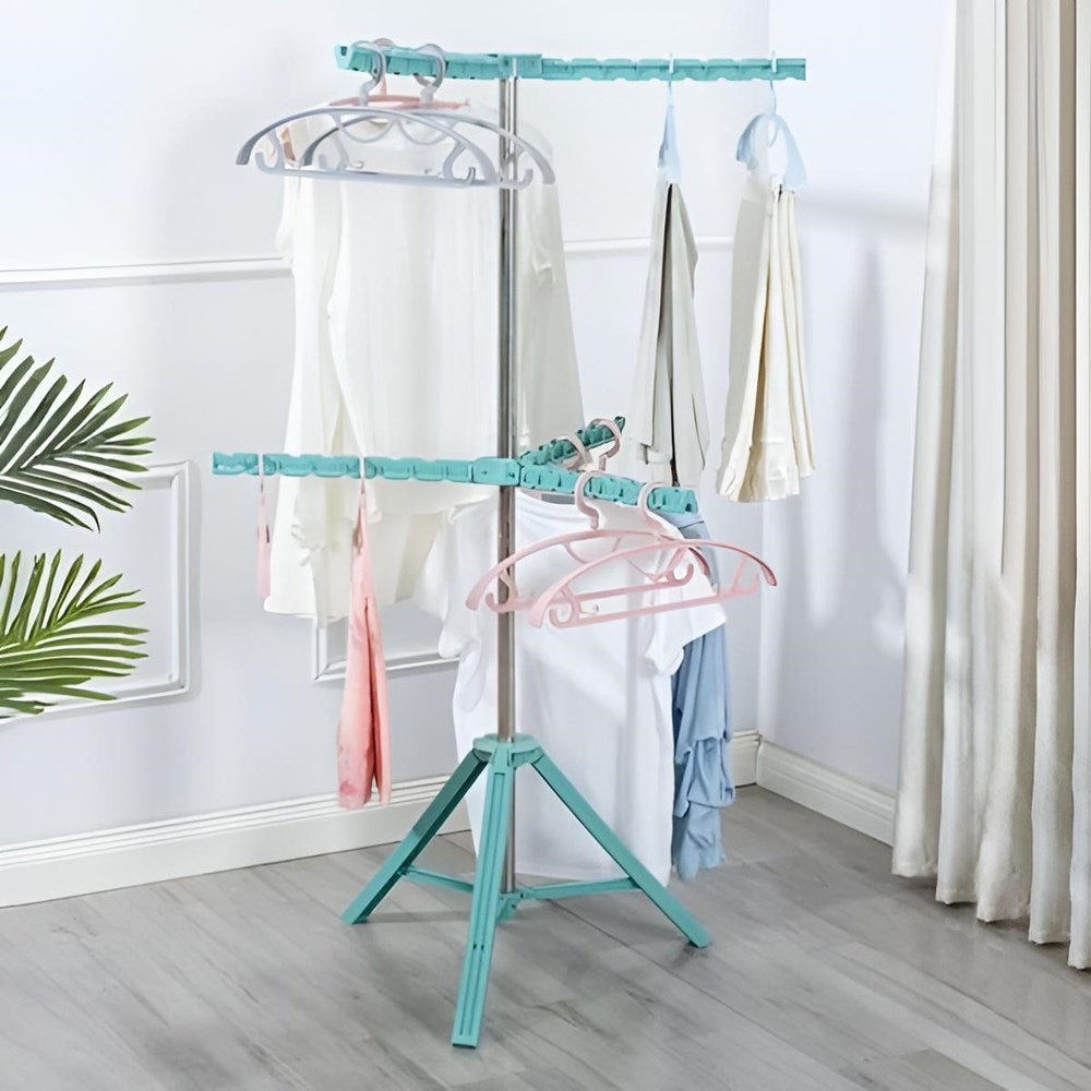 2-Layer Folding Clothes Rail Drying Stand - Light Pink | Full House Lebanon