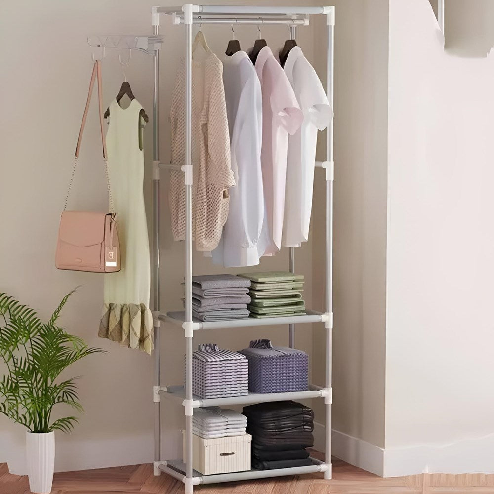 Multifunctional Clothing Rack - Light Grey | Full House Lebanon