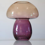Mushroom Shape Glass Vase - Green | Full House Lebanon