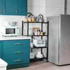 Foldable Multi-purpose Metal Shelving Units with Wheels - 4 Tier | Full House Lebanon