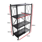 Foldable Multi-purpose Metal Shelving Units with Wheels | Full House Lebanon