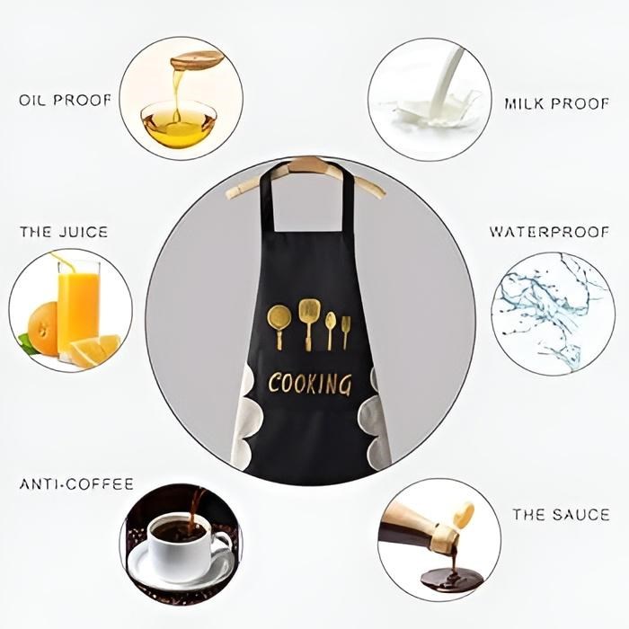 Waterproof Kitchen Apron - Black | Full House Lebanon