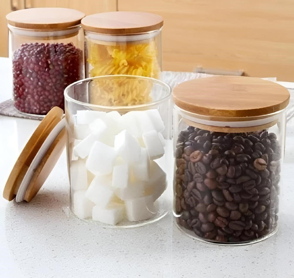 Glass Jar with Bamboo Lid | Full House Lebanon