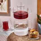 Double-deck Glass Tea Pot | Full House Lebanon